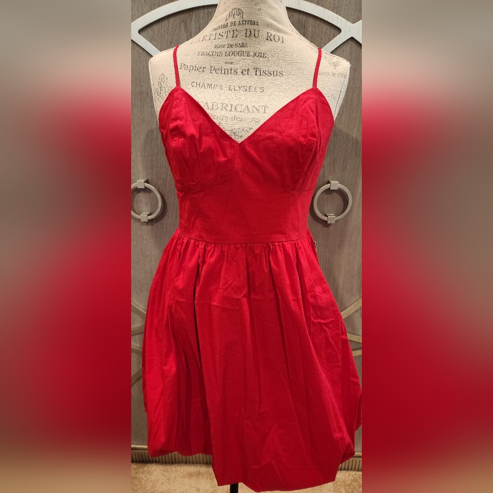 Express Red T-strap dress